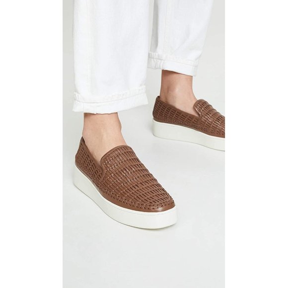 Vince Shoes - NEW Vince Stafford Woven Leather Slip-On Sneakers